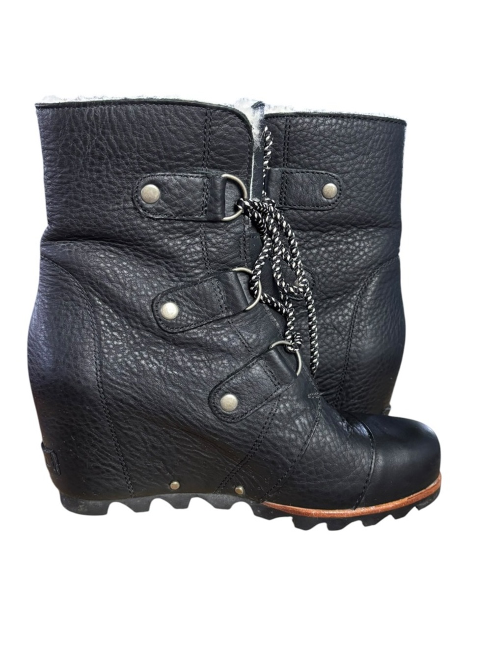 Sorel Joan of Arctic Wedge Mid Shearling Hidden Wedge Boots – Women’s Sz 8 - Picture 7 of 13